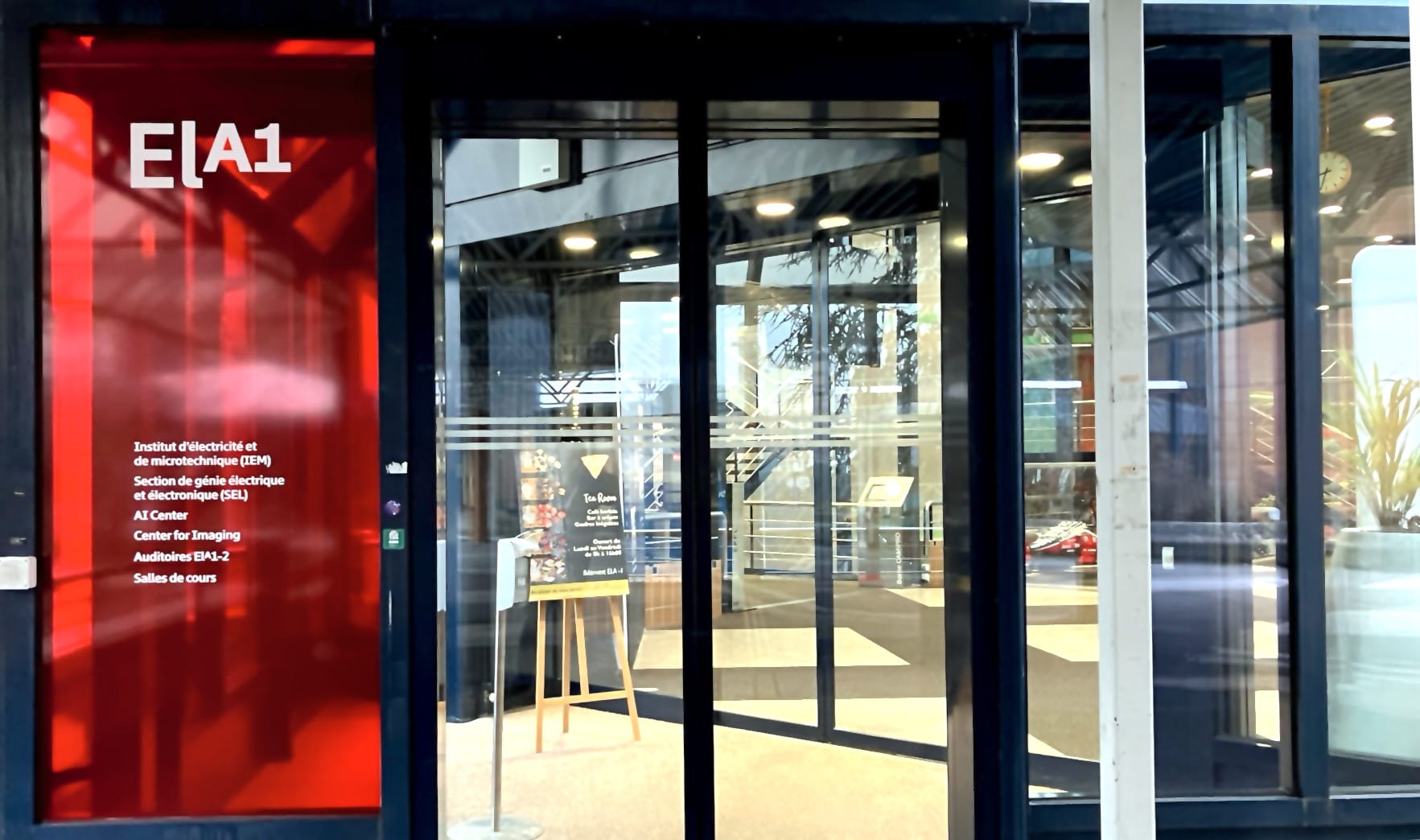 Entrance to the AI Center at the EPFL